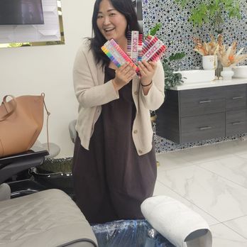 Cactus Flower Nail Boutique - My coworker as a 1st timer to Cactus Flower. - Nail Salons Near Me - Pleasanton, California