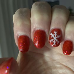 Vince Nails & Spa  - Snowflakes enhance the holiday spirit and are hand drawn -- no stickers for me!