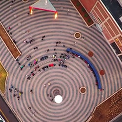 Arial shot of the new park. Courtesy of downtownlincoln.org