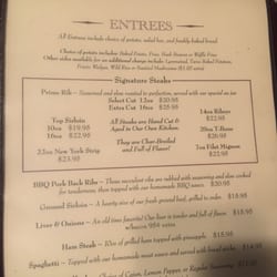 Brandon Steakhouse & Lounge - Menu, 3rd page.