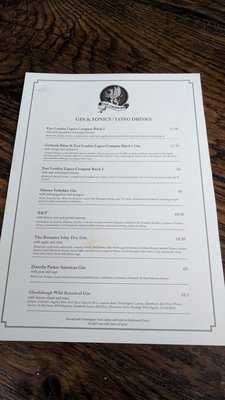 Menu photo 2 The Griffin London, XGL Menu photo 2 The Griffin London, XGL