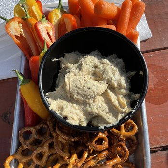Goat Patch Brewing - Hummus plate - Breweries Near Me - Monument, Colorado