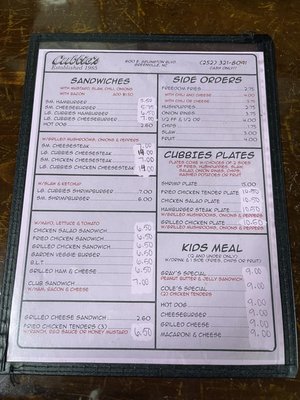 Menu photo 2 Cubbie's Greenville, NC Menu photo 2 Cubbie's Greenville, NC