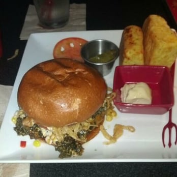 Burgatory - Fox Chapel - Gator Burger with Jalapeño Cornbread - Burgers Near Me - Pittsburgh, Pennsylvania Burgatory - Fox Chapel - Gator Burger with Jalapeño Cornbread - Burgers Near Me - Pittsburgh, Pennsylvania
