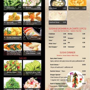Shogun - Menu - Japanese Near Me - Seaford, Delaware