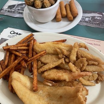 Judy's Cafe No 2 - Seafood Platter with 3 Sides- very filling, I couldn't finish it. - American Near Me - Duncanville, Texas Judy's Cafe No 2 - Seafood Platter with 3 Sides- very filling, I couldn't finish it. - American Near Me - Duncanville, Texas