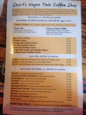 Menu photo 8 Wagon Train Coffee Shop Truckee, CA