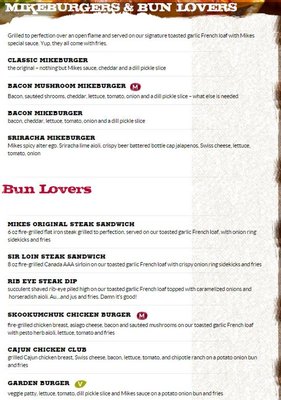 Menu photo 1 Mr Mikes Steakhouse Casual Dauphin, MB Menu photo 1 Mr Mikes Steakhouse Casual Dauphin, MB