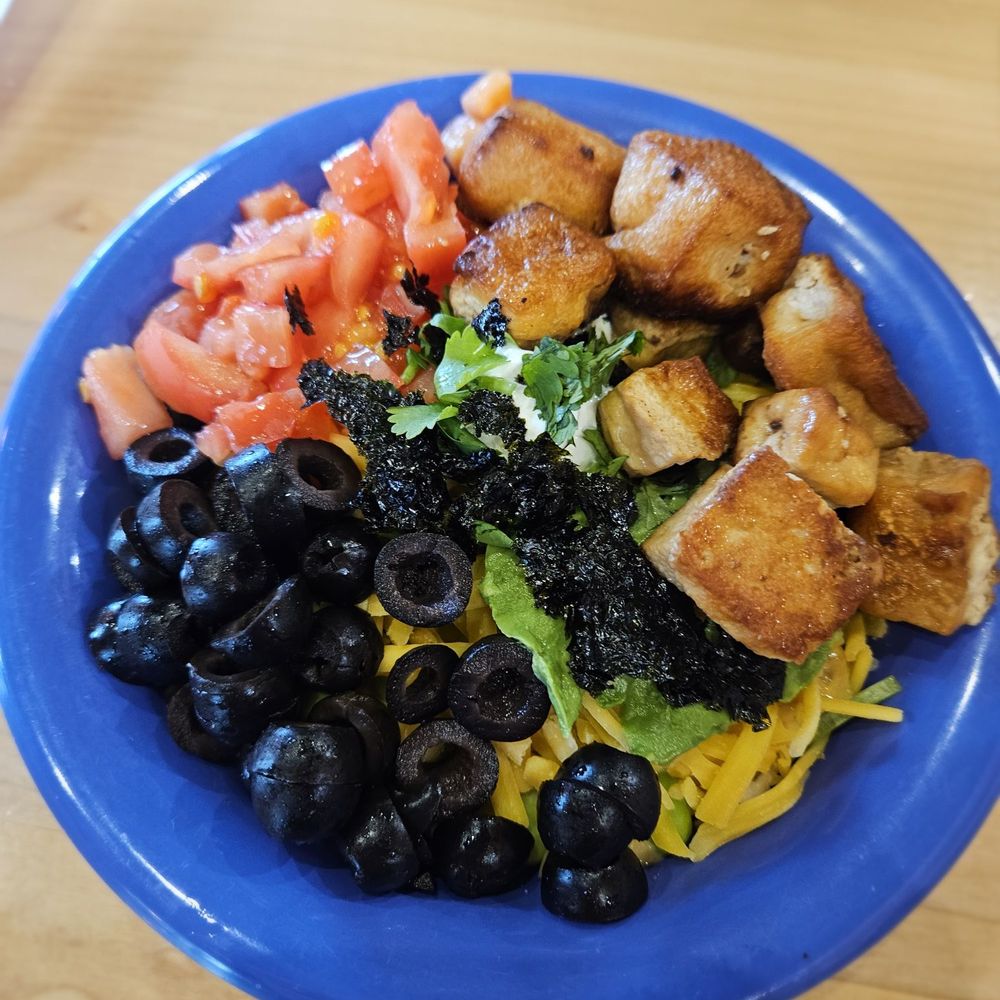 Cafe Yumm! - Oakway Center - Rice bowl with tofu and edamame - Cafes Near Me - Eugene, Oregon Cafe Yumm! - Oakway Center - Rice bowl with tofu and edamame - Cafes Near Me - Eugene, Oregon