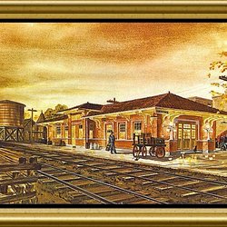 City of Eminence - Depiction of Old Train Station in Eminence