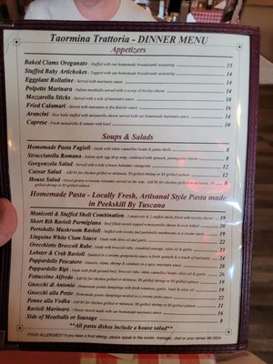 Menu photo 2 Taormina Trattoria Peekskill, NY Menu photo 2 Taormina Trattoria Peekskill, NY