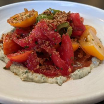 Gitanes - Heirloom Tomato Salad with Tonnato Sauce - French Near Me - Ottawa, Ontario
