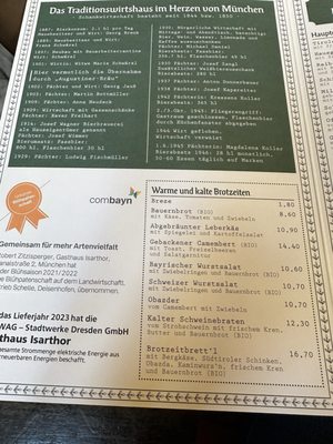 Menu photo 4 Gasthaus Isarthor Munich, BY Menu photo 4 Gasthaus Isarthor Munich, BY