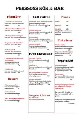Menu photo 6 Perssons Kök & Bar Malmö, AB Menu photo 6 Perssons Kök & Bar Malmö, AB