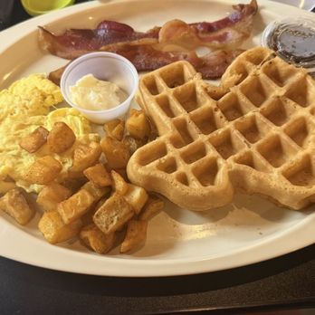 Golden Waffle Company - Breakfast Waffle Breakfast Plate - Coffee & Tea Near Me - Amarillo, Texas