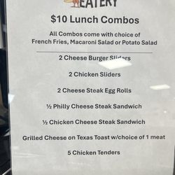 Beach Bum Eatery - $10 Lunch Specials Menu