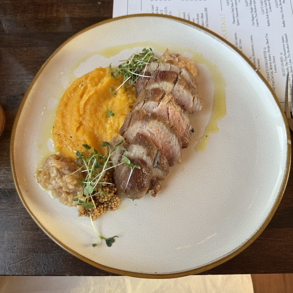 ECCO on Overton Park - Pork tenderloin with apple, mustard seeds, and squash - Modern European Near Me - Memphis, Tennessee ECCO on Overton Park - Pork tenderloin with apple, mustard seeds, and squash - Modern European Near Me - Memphis, Tennessee