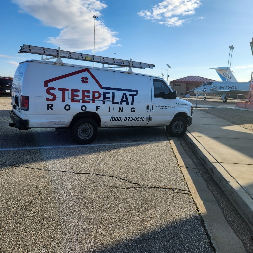 Slide of Steep Flat Roofing