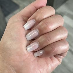  Temptation Nails and Spa - French Ombré. Don't take a picture right away so they are a bit grown out.