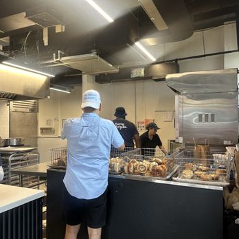 PopUp Bagels - Inside prepping order. - Bagels Near Me - New York, New York PopUp Bagels - Inside prepping order. - Bagels Near Me - New York, New York