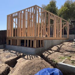 ADU raised foundation and framing start