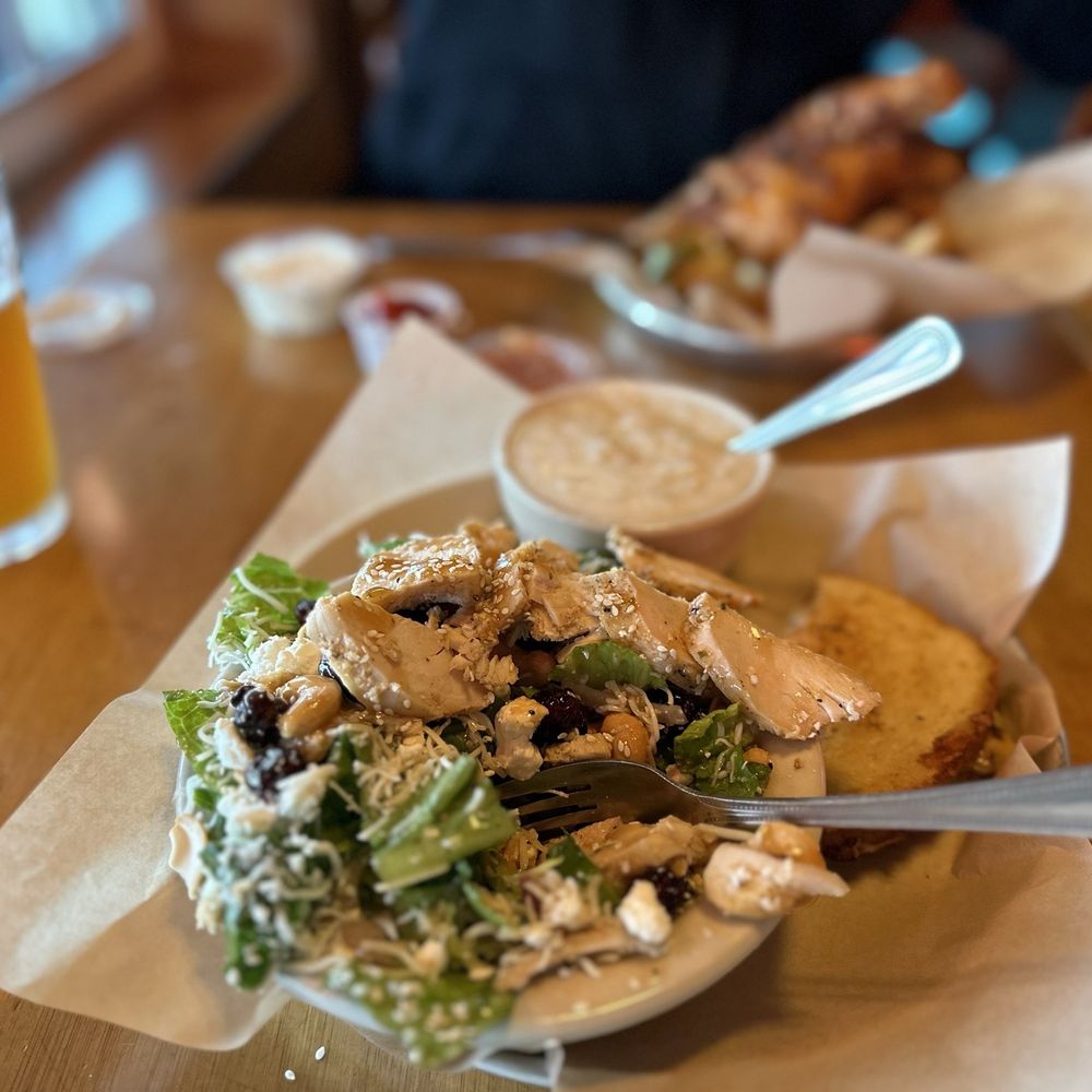 Bennett's Fish Shack - Cran chicken salad, 1/2 crab melt and cup of chowder. 1/2fish 1/2 clam strips and chips! And Manny's Pale on tap chef's kiss! - Fish & Chips Near Me - Westport, Washington Bennett's Fish Shack - Cran chicken salad, 1/2 crab melt and cup of chowder. 1/2fish 1/2 clam strips and chips! And Manny's Pale on tap chef's kiss! - Fish & Chips Near Me - Westport, Washington