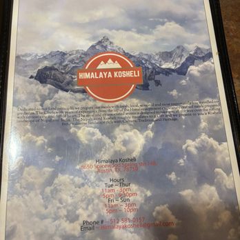 Himalaya Kosheli - Menu - Indian Near Me - Austin, Texas
