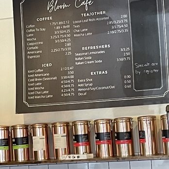 The Bloom Cafe - Drink menu - Ice Cream & Frozen Yogurt Near Me - Valencia, Pennsylvania The Bloom Cafe - Drink menu - Ice Cream & Frozen Yogurt Near Me - Valencia, Pennsylvania