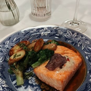 Lupa Ristorante - Salmon with roasted potatoes and broccoli - Italian Near Me - Berkeley Heights, New Jersey Lupa Ristorante - Salmon with roasted potatoes and broccoli - Italian Near Me - Berkeley Heights, New Jersey