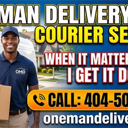 One Man Delivery Service - One Man Delivery for Metro Atlanta: Your Urgent Courier Solution. Call: (404) 508-0668 or visit us 24/7 at: https://onemandelivery.com