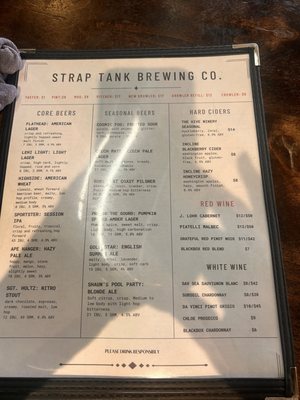 Menu photo 1 Strap Tank Brewery Springville, UT Menu photo 1 Strap Tank Brewery Springville, UT