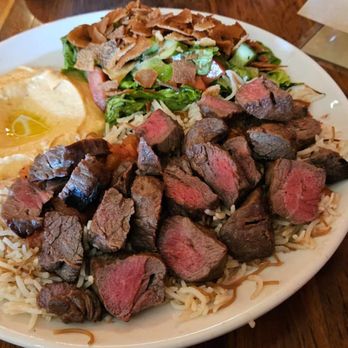 Open Sesame - Perfectly medium rare sirloin. - Mediterranean Near Me - Long Beach, California Open Sesame - Perfectly medium rare sirloin. - Mediterranean Near Me - Long Beach, California