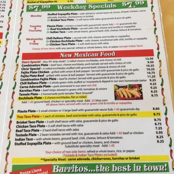Garcia's Kitchen - Menu photo April 2019 - New Mexican Cuisine Near Me - Albuquerque, New Mexico