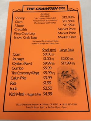 Menu photo 7 The Crawfish Sylmar, CA