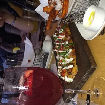 JOEY Markville - Sangria with sweet potato fries and tandoori bread! Super delicious. - Canadian (New) Near Me - Markham, Ontario