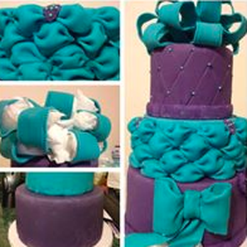 Kake Dreamz - a purple and teal wedding cake - Cupcakes Near Me - Rutherford, New Jersey Kake Dreamz - a purple and teal wedding cake - Cupcakes Near Me - Rutherford, New Jersey
