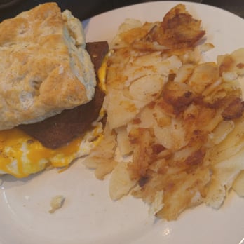 Iron Rooster - My mom's scrapple, egg and cheese breakfast sandwich with a side of potatoes. Soooo good! - American Near Me - Baltimore, Maryland Iron Rooster - My mom's scrapple, egg and cheese breakfast sandwich with a side of potatoes. Soooo good! - American Near Me - Baltimore, Maryland