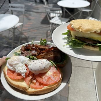 Flour Bakery + Cafe - BLT sandwich and breakfast egg sandwich - Bakeries Near Me - Boston, Massachusetts