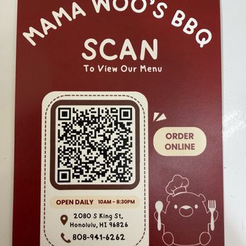 Mama Woo's BBQ - Scan to order - Korean Near Me - Honolulu, Hawaii