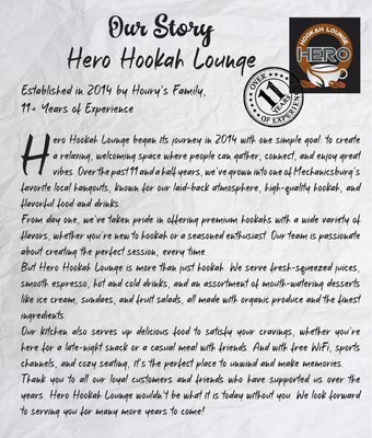 Menu photo 1 Hero Hookah Lounge Mechanicsburg, PA Menu photo 1 Hero Hookah Lounge Mechanicsburg, PA
