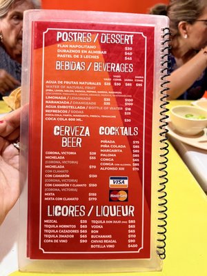 Menu photo 1 El Camaron Borracho Oaxaca, OAX