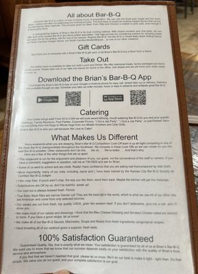 Menu photo 3 Brian's Bar-B-Q Deland, FL