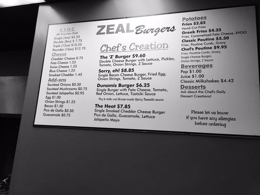 Menu photo 8 Zeal Burgers Toronto, ON Menu photo 8 Zeal Burgers Toronto, ON