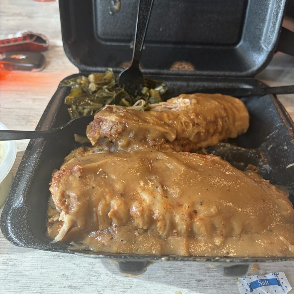 Turkey wings dressing and greens food is good Turkey wings dressing and greens food is good