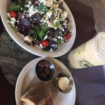 Urth Caffé-Pasadena - Urth salad with complimentary bread and the earl grey boba. - Cafes Near Me - Pasadena, California Urth Caffé-Pasadena - Urth salad with complimentary bread and the earl grey boba. - Cafes Near Me - Pasadena, California