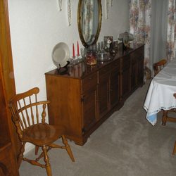 Alvin Antique Center - Two piece solid wood buffets