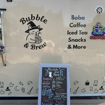 Bubble & Brew Cafe - Storefront with special drinks menu - Coffee & Tea Near Me - Austin, Texas Bubble & Brew Cafe - Storefront with special drinks menu - Coffee & Tea Near Me - Austin, Texas