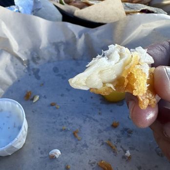 Harbor Fish & Chips - What's left of my fish. - Fish & Chips Near Me - Oceanside, California