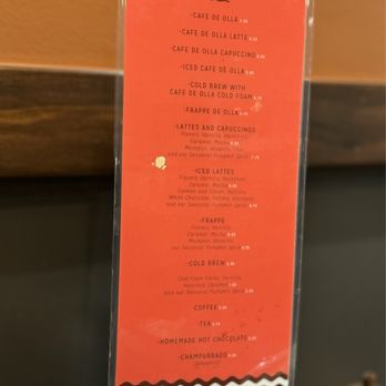 Cafe De Olla - Coffee Bar Menu - American Near Me - Monrovia, California
