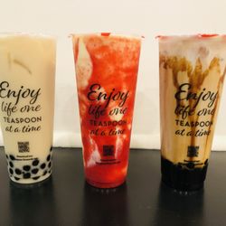 Teaspoon - (L to R) Creamy Jasmine, Strawberry Coloda, and Black Sugar Assam